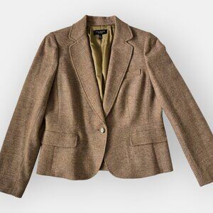 Talbots tweed style fitted blazer